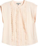 Wit & Wisdom Embellished Cap Sleeve Button-Up Shirt