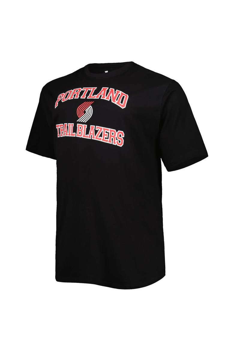 Men's Black Portland Trail Blazers Big & Tall Heart & Soul T-Shirt, Alternate, color, Black
