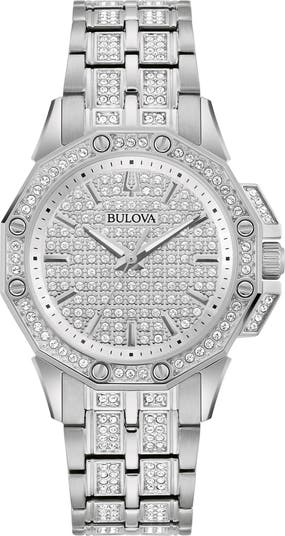 Octava Pavé Crystal Bracelet Watch, 34mm