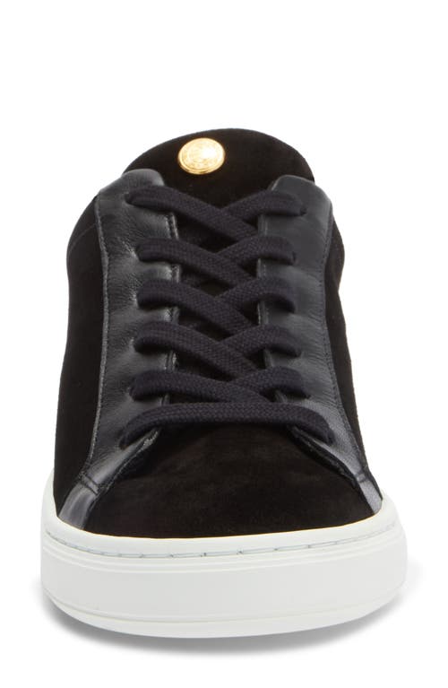 Longchamp Heel Patch Low Top Sneaker In Black