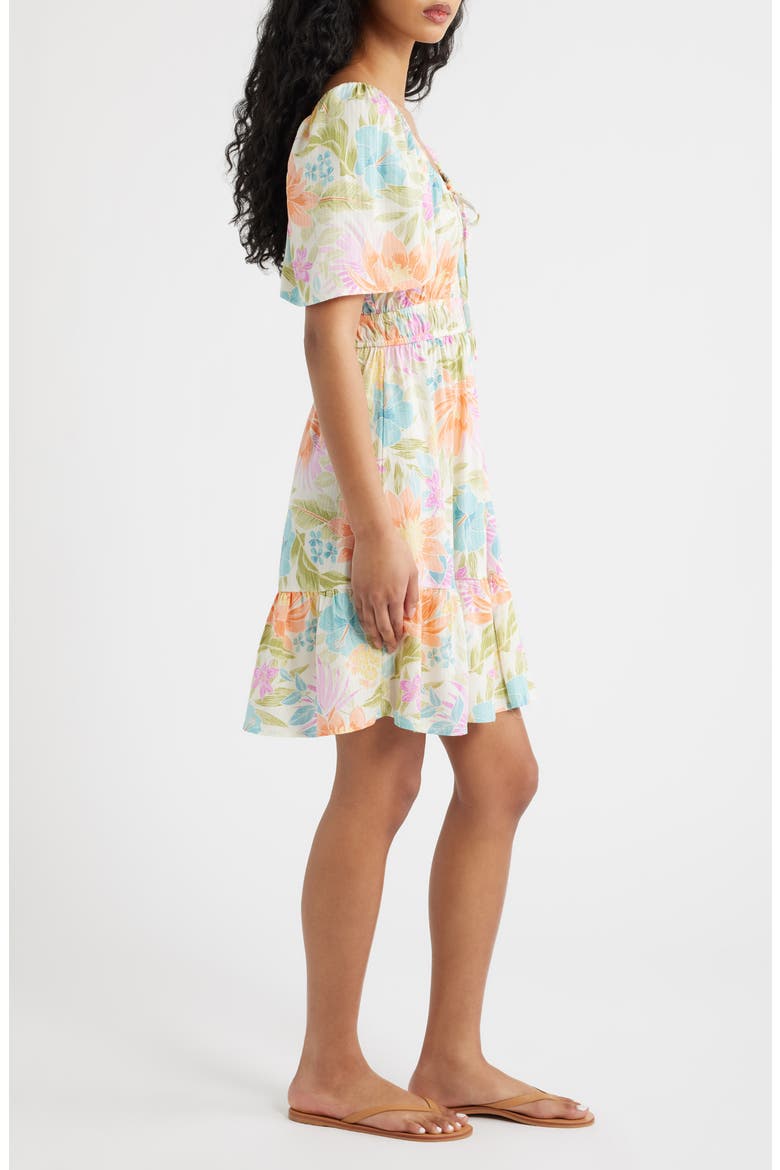 Catalina Island Floral Dress, Alternate, color, ORANGE