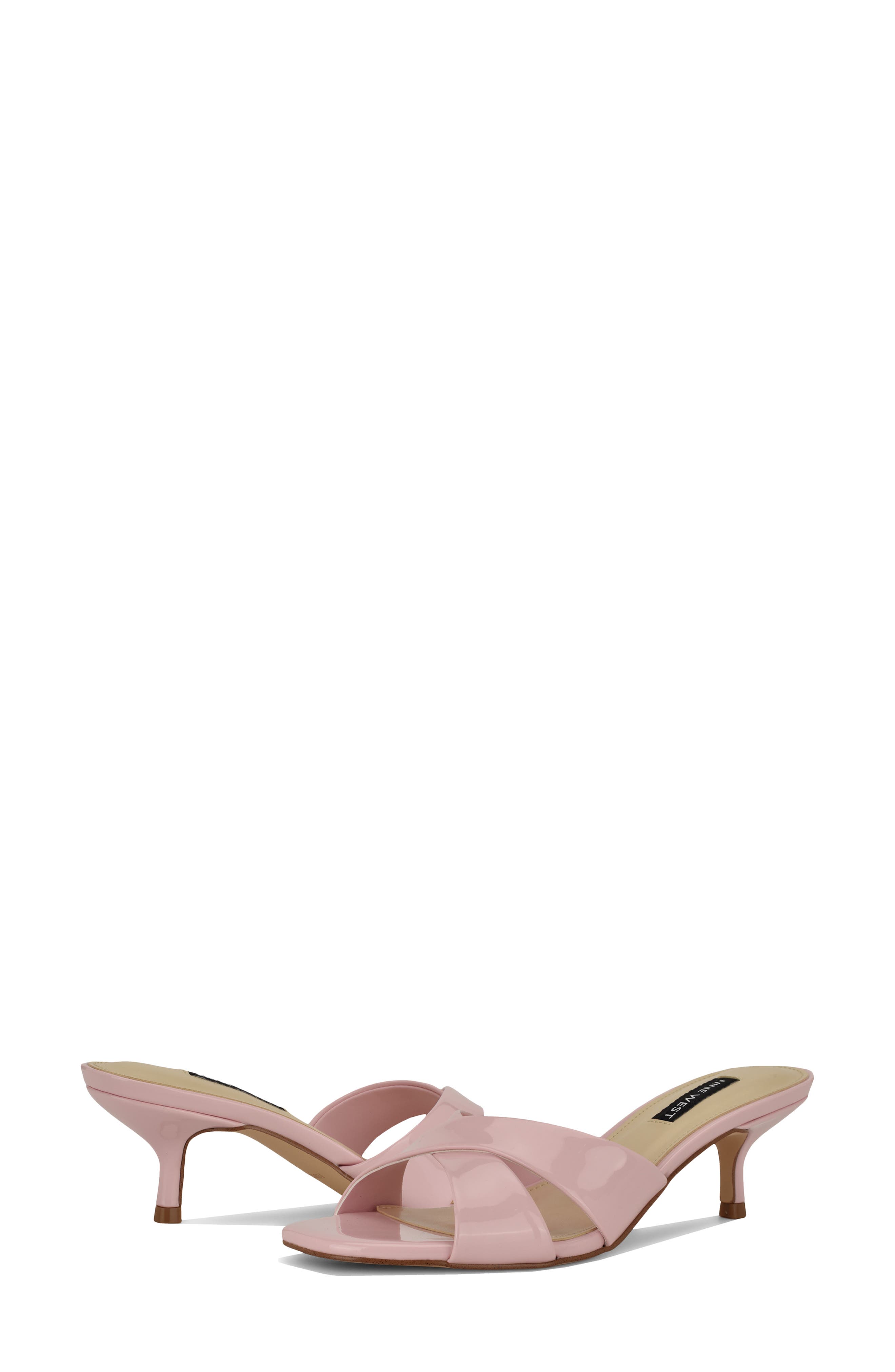 Nine West Merlana Kitten Heel Sandal, Alternate, color, Light Pink