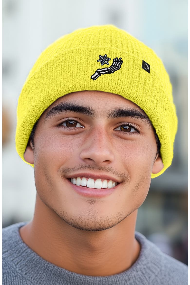 Chill Touch Beanie, Alternate, color, Neon Yellow