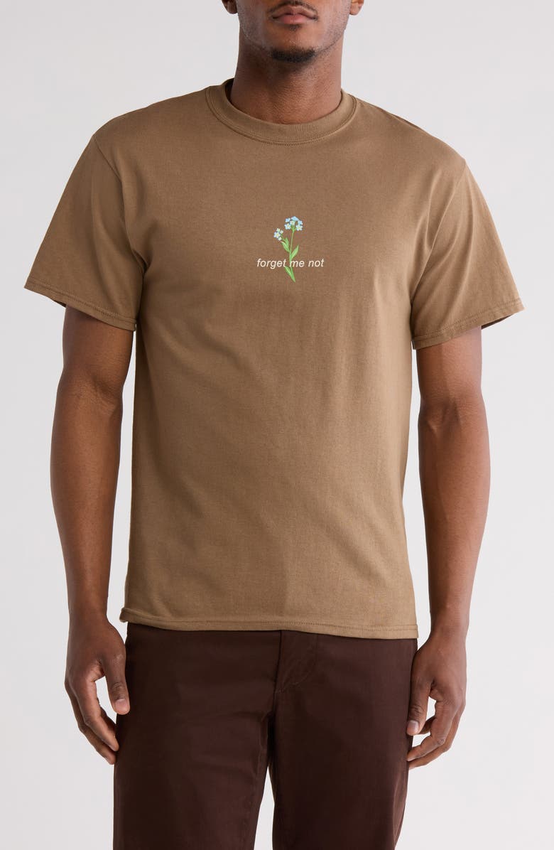 Altru Forget Me Not Cotton Graphic T-Shirt, Main, color, Med Brown