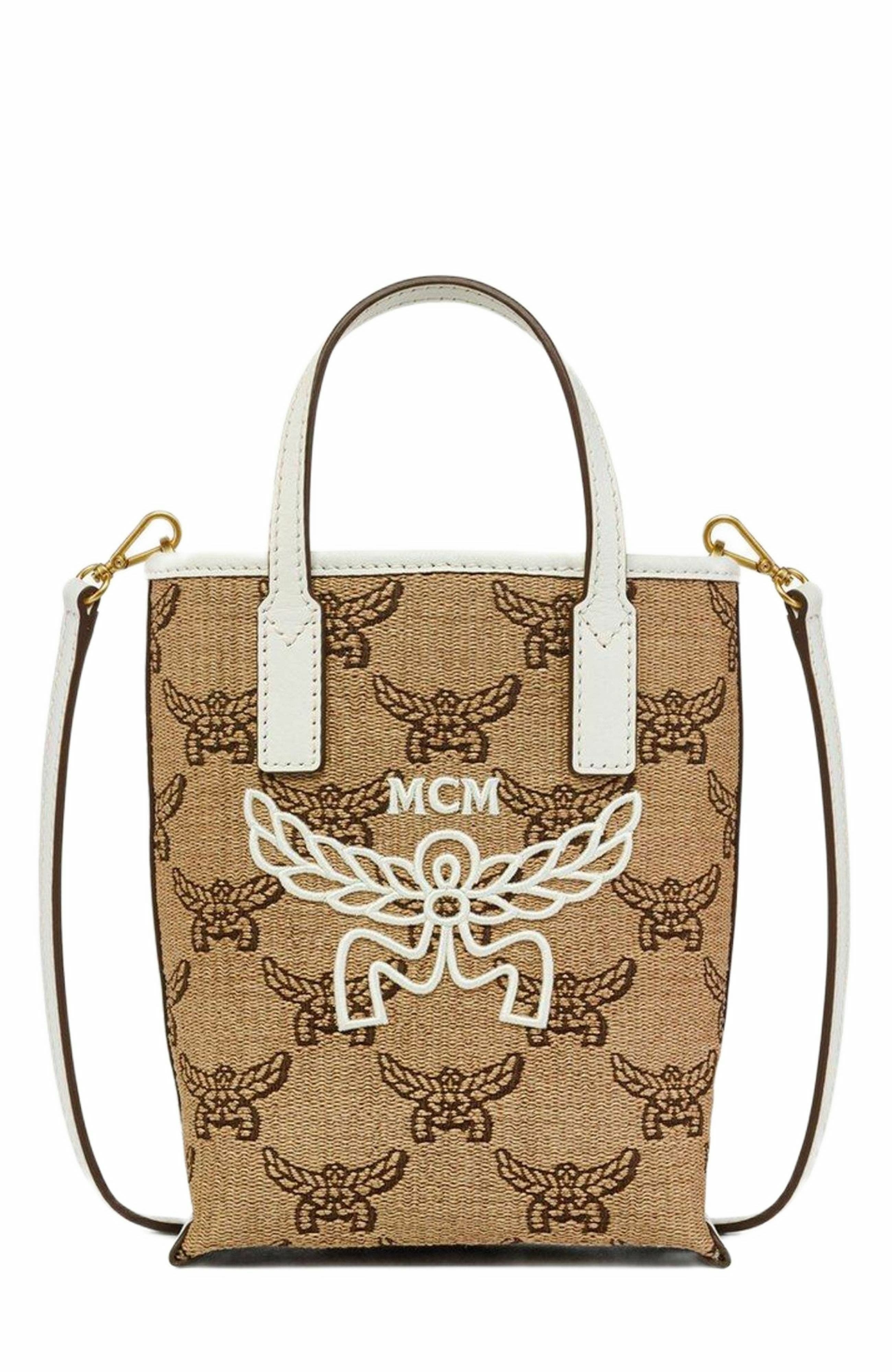 MCM Himmel Crossbody in Lauretos Raffia Jacquard, Main, color, 