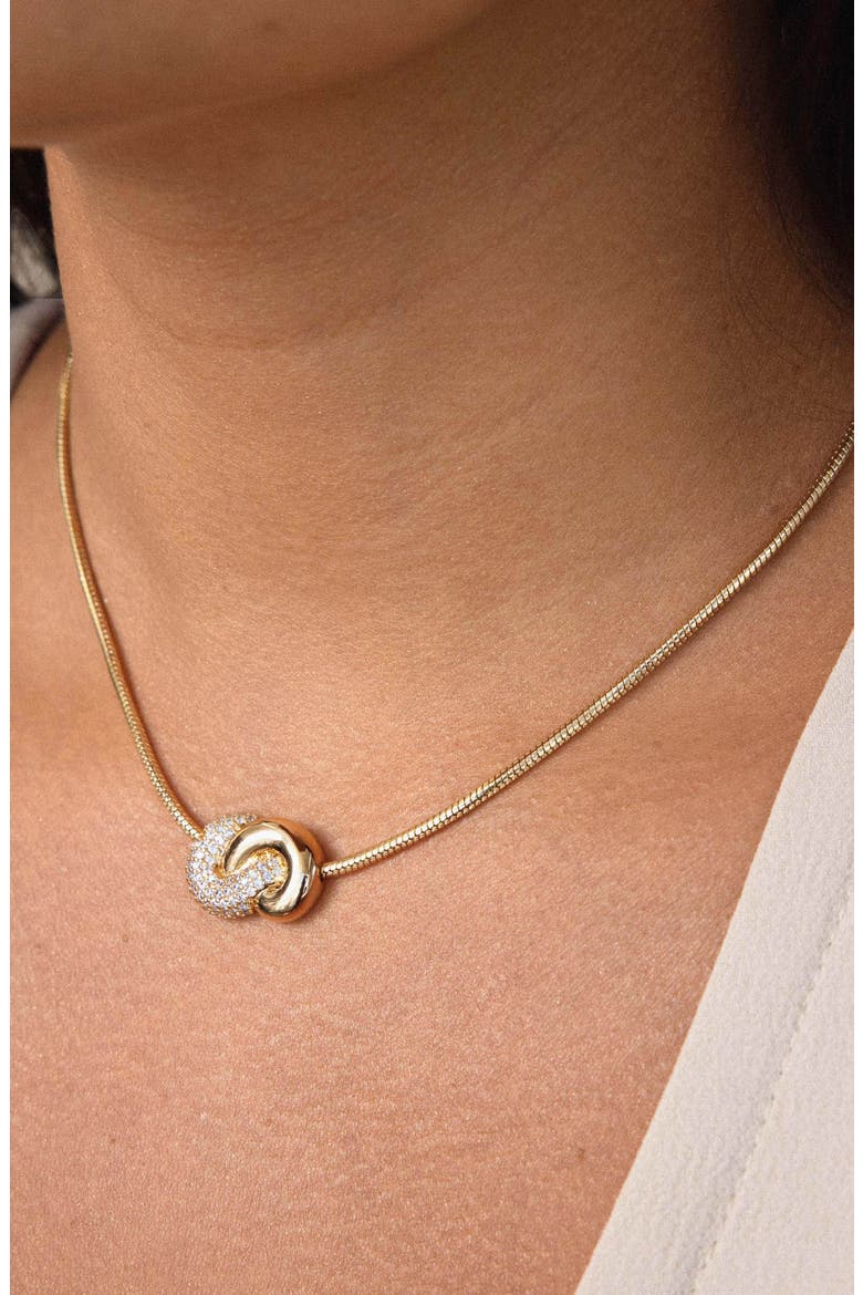 Love Me Knot Pendant Necklace, Alternate, color, GOLD