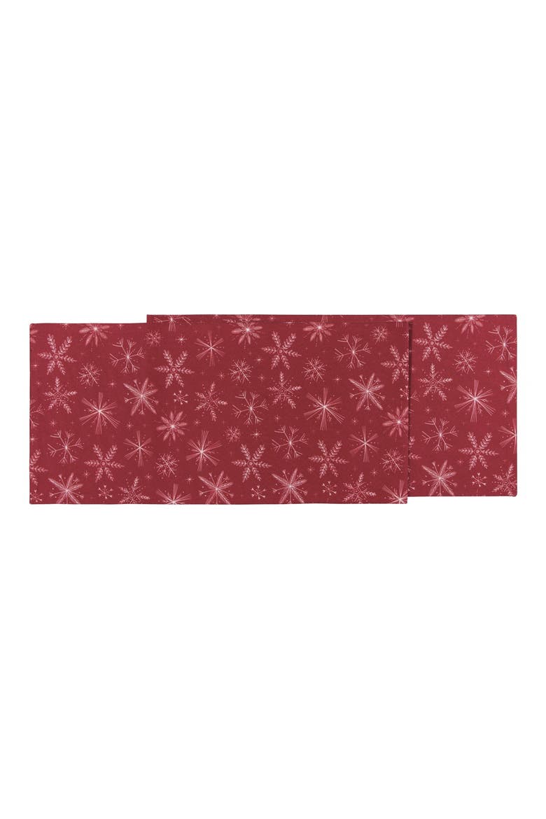Clean Coast Snowflakes Table Runner, Main, color, COAST SNOWFLAKES