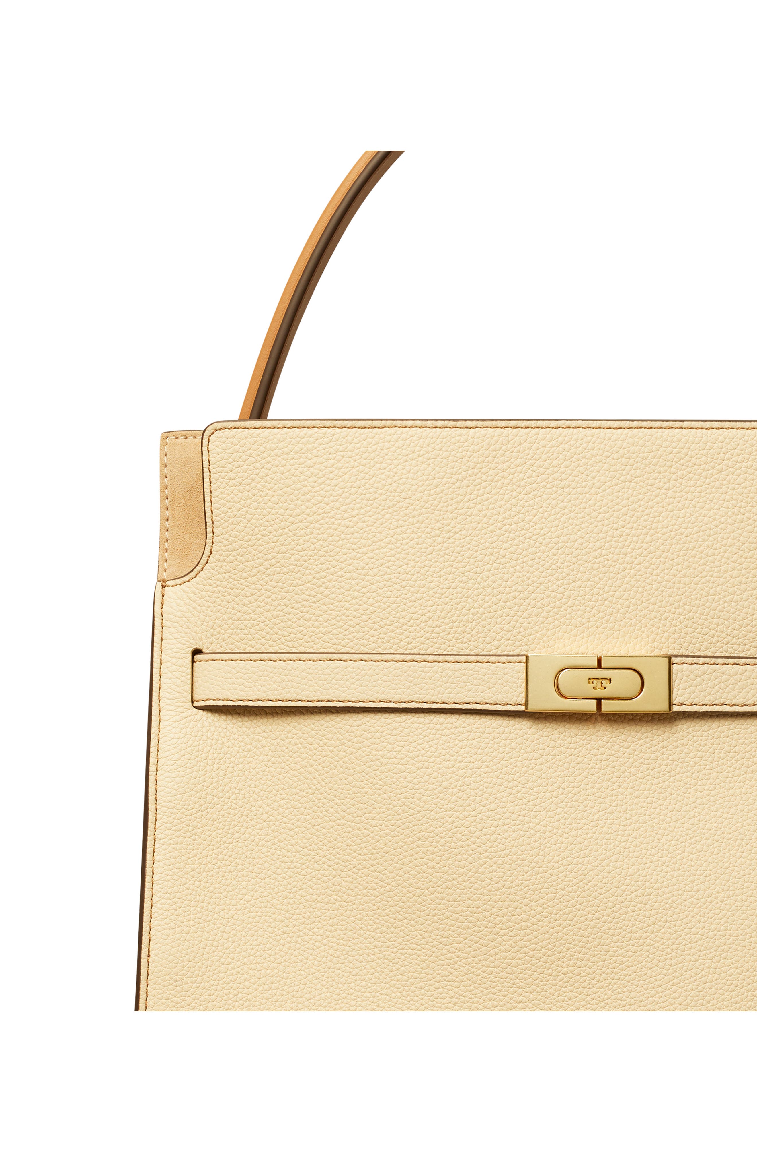 Tory Burch Lee Radziwill Pebble Leather Double Bag, Alternate, color, 