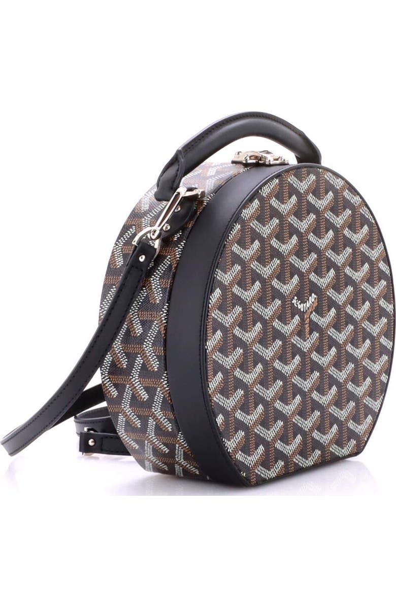Pre-Owned Goyard Alto Hatbox Bag Coated Canvas, Alternate, color, Black