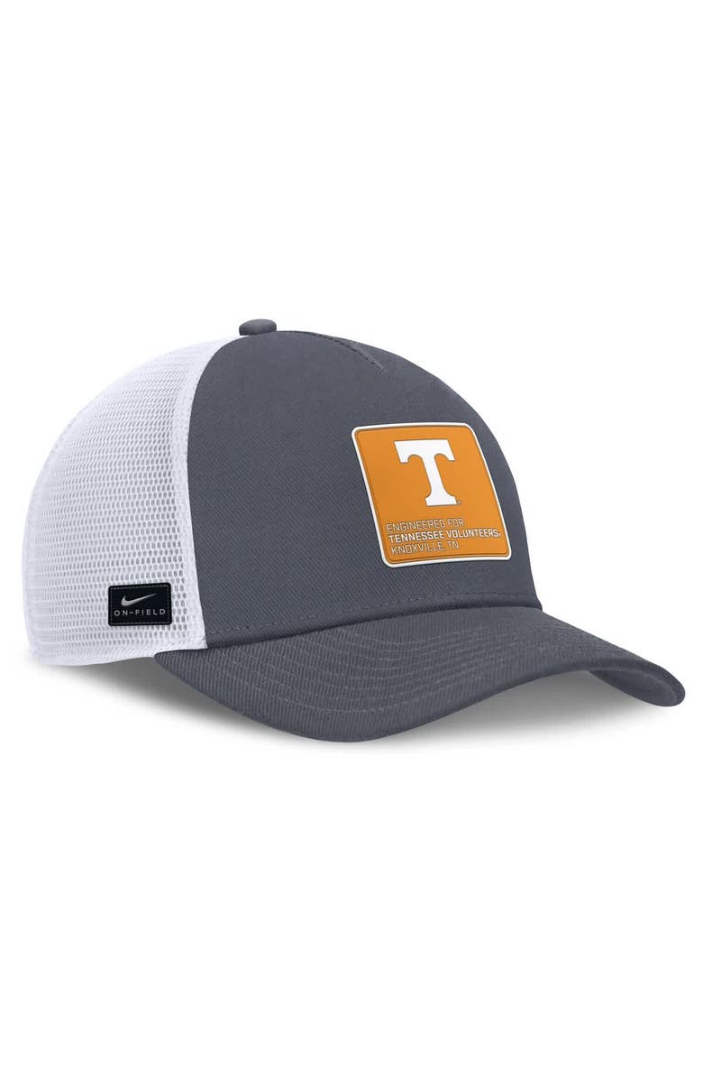 Nike Men's Nike Gray/White Tennessee Volunteers 2025 On-Field Rise Engineered Trucker Adjustable Hat, Alternate, color,