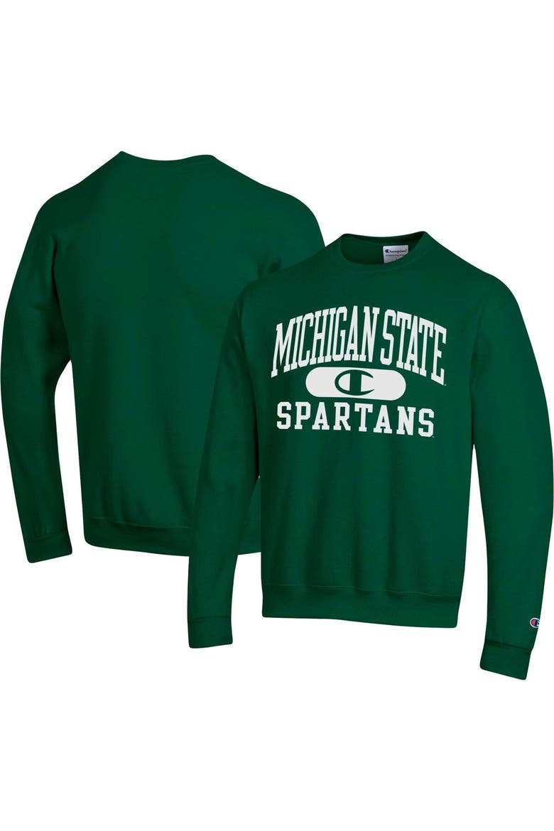 Men's Champion Green Michigan State Spartans Arch Pill Sweatshirt, Main, color, Green