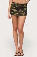 EDIKTED Liorah Studded Camo Miniskort