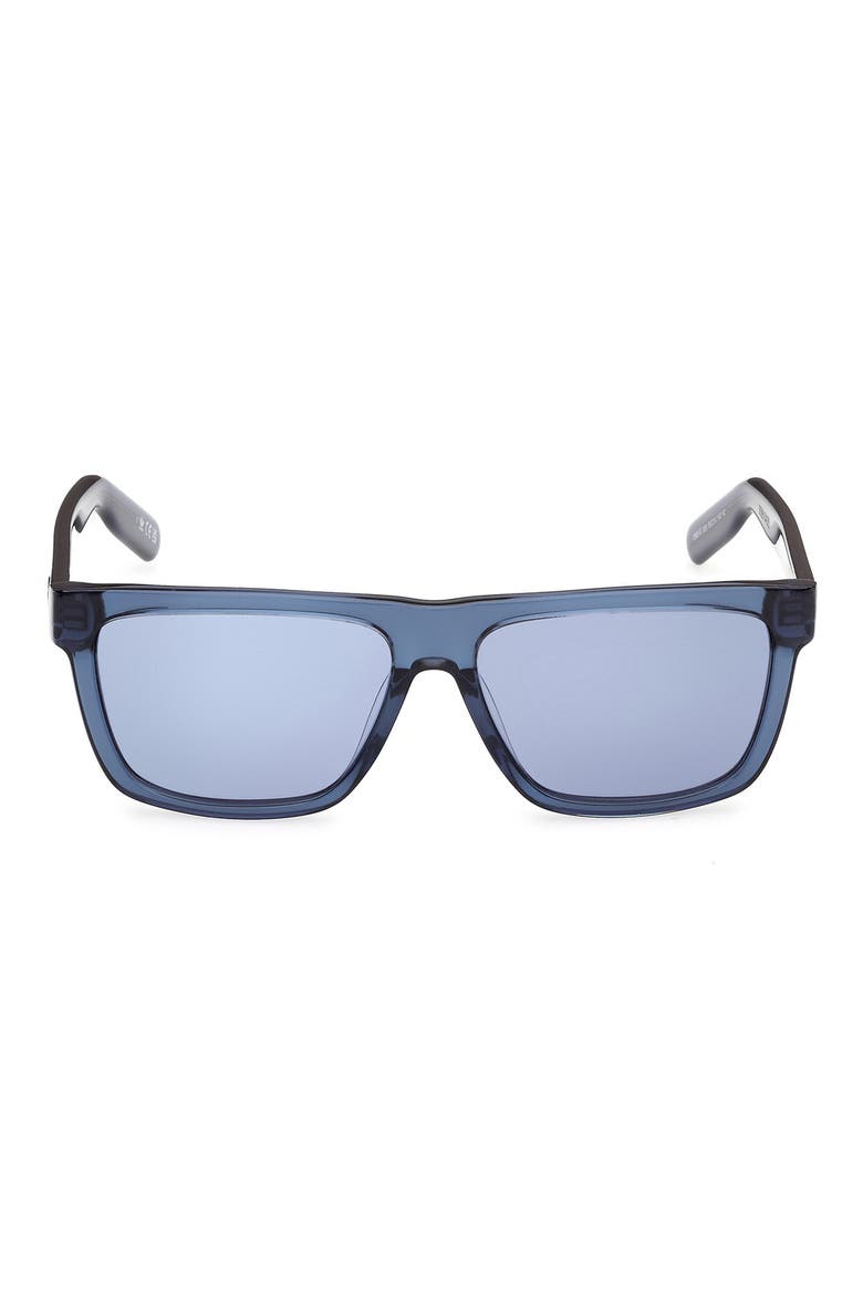 Square Sunglasses, Main, color, SHINY BLUE/ BLUE