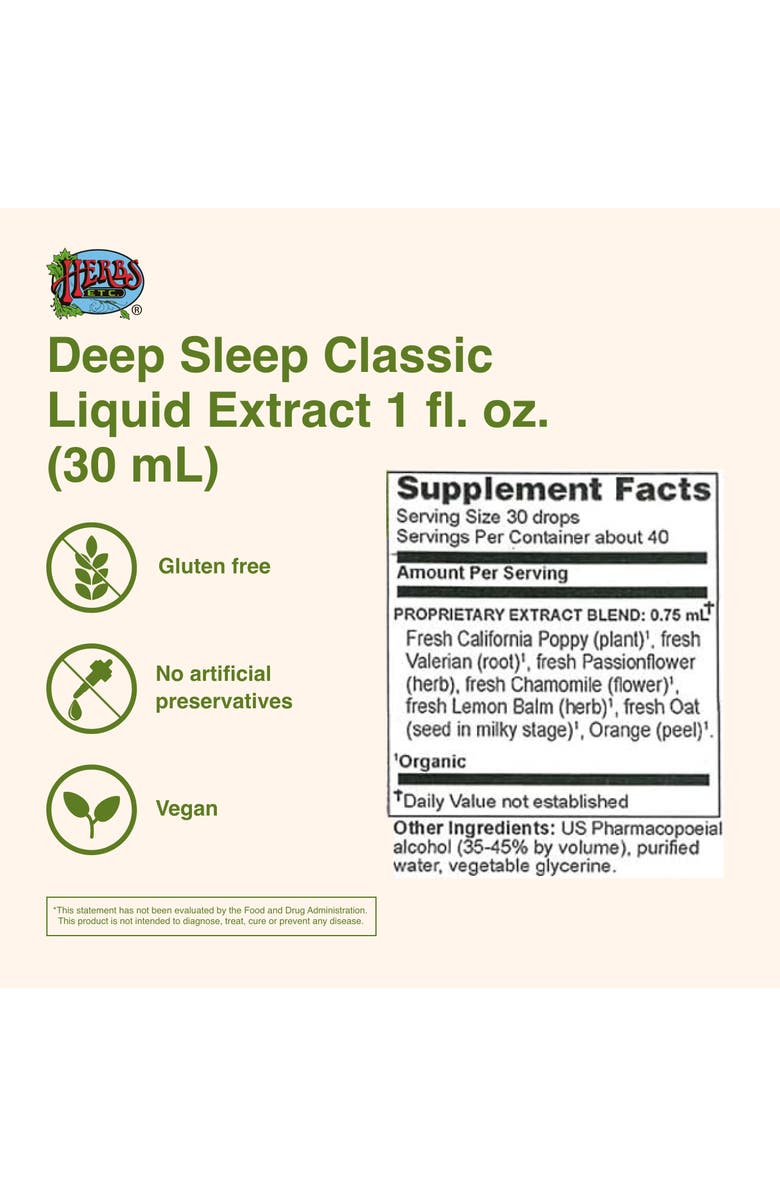 Herbs Etc. Deep Sleep, 1 FZ, Alternate, color, NO COLOR