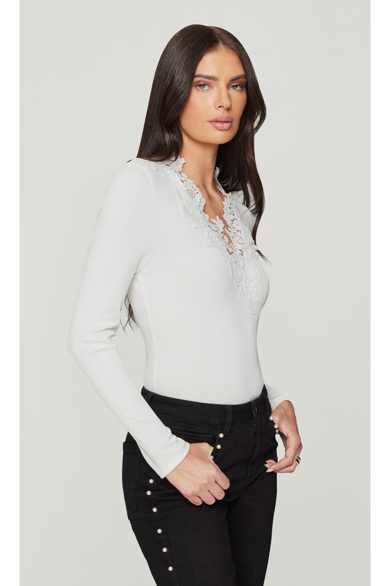 Piper Lace Combo Top, Alternate, color, white