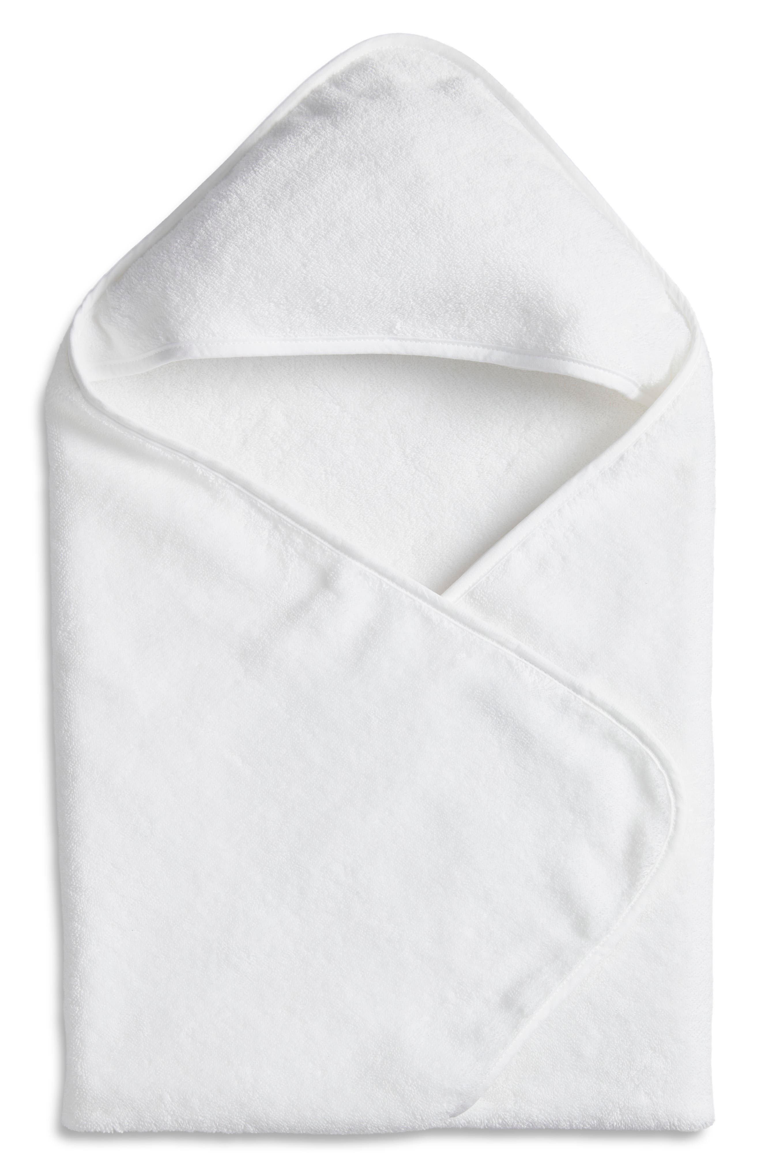 WEEZIE Baby Hooded Towel in White 