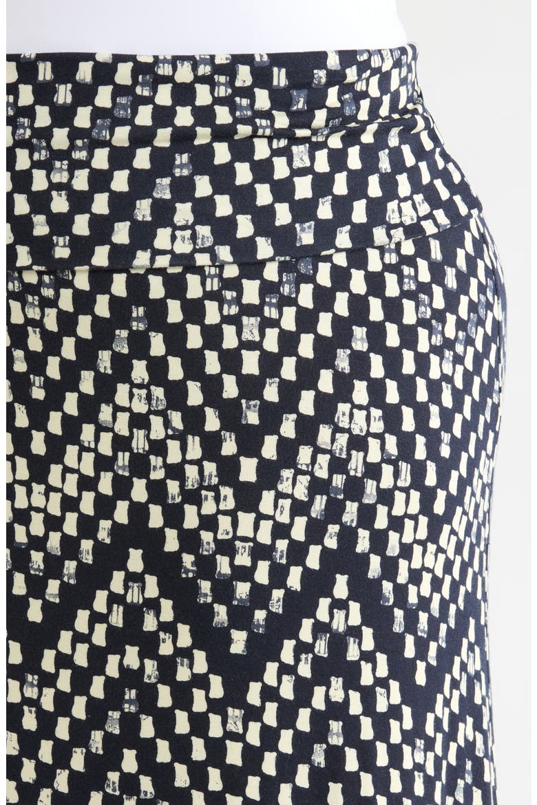 Roll Top Maxi Skirt, Alternate, color, BLACK/ IVORY