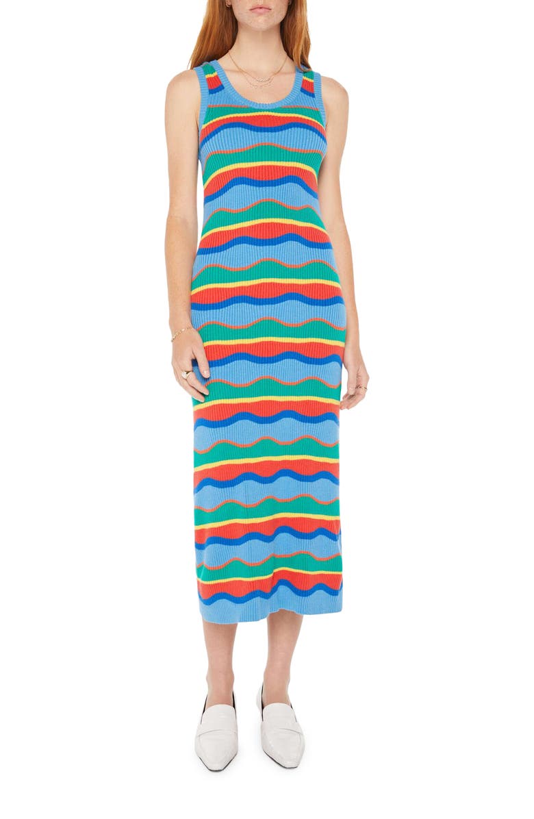 MOTHER Stripe Sleeveless Sweater Dress, Main, color,
