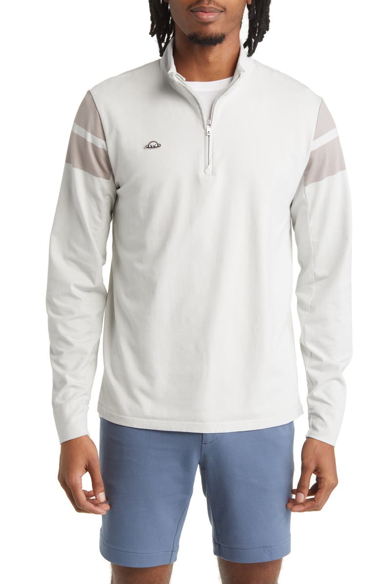 Radmor Colton Stretch Organic Cotton Quarter Zip Pullover, Main, color,