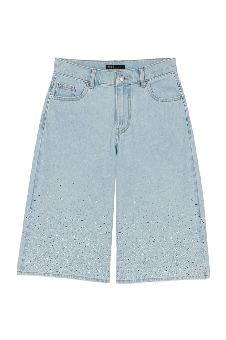 Rhinestone Bermuda shorts, Alternate, color, Blue sky