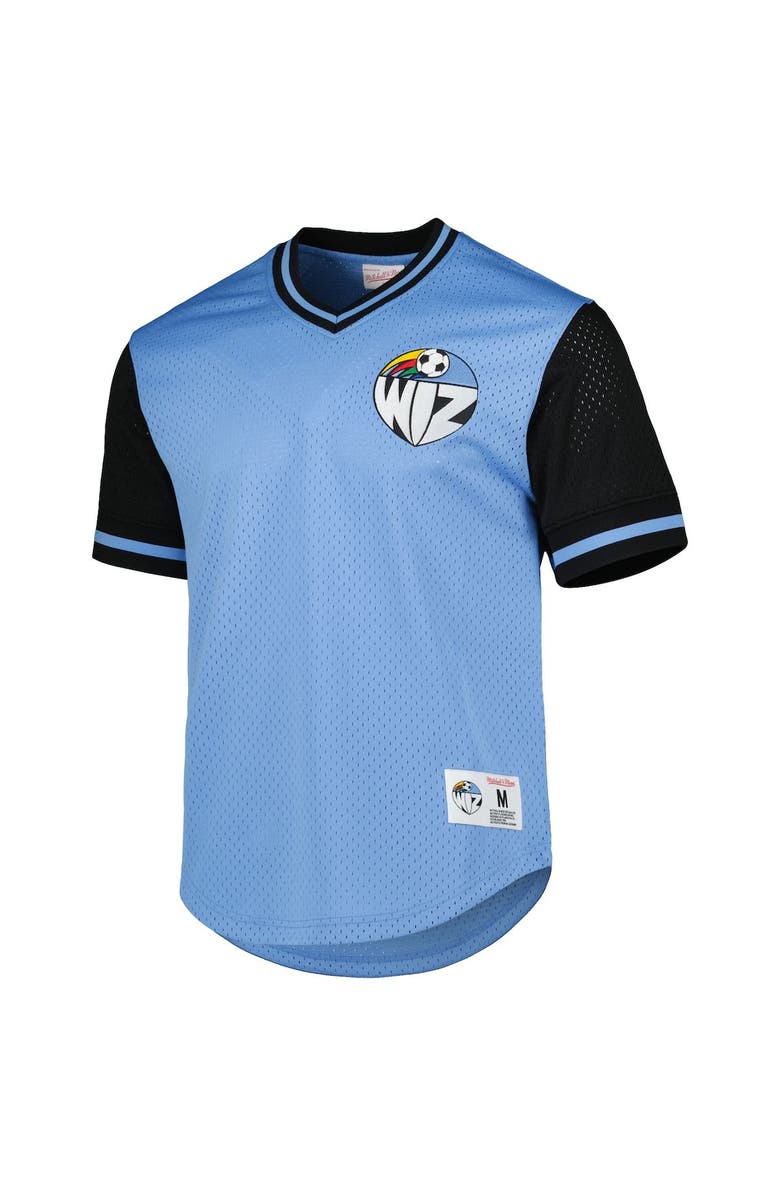 Mitchell & Ness Men's Mitchell & Ness Sky Blue Sporting Kansas City Mesh V-Neck T-Shirt, Alternate, color, Blue