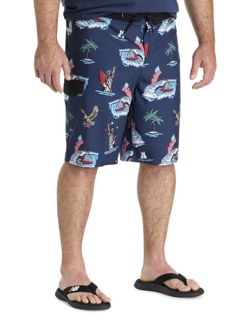 Big & Tall Lennox USA Swim Trunks