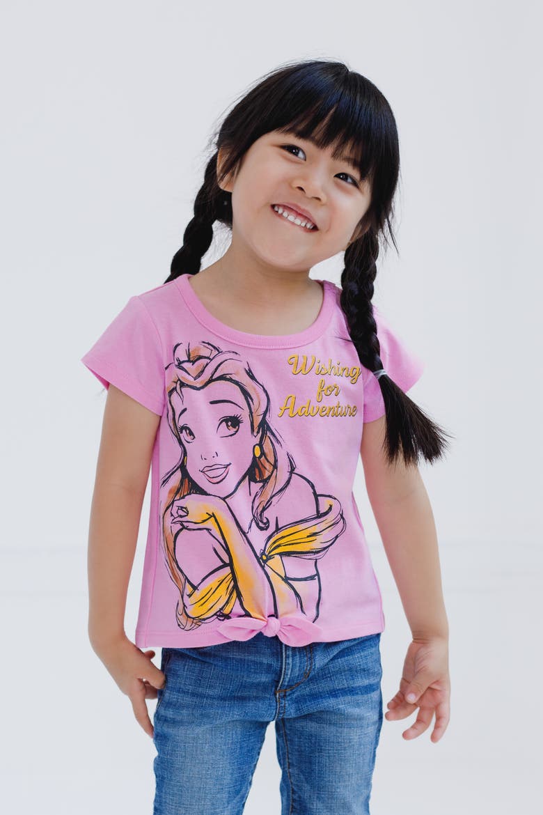 Princess 2-Pack Short Sleeve T-Shirts, Alternate, color, Belle Yellow Pink