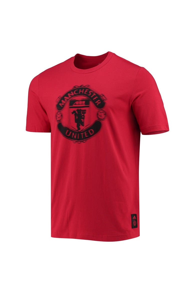 Men's adidas Red Manchester United Club Crest T-Shirt, Alternate, color, Red