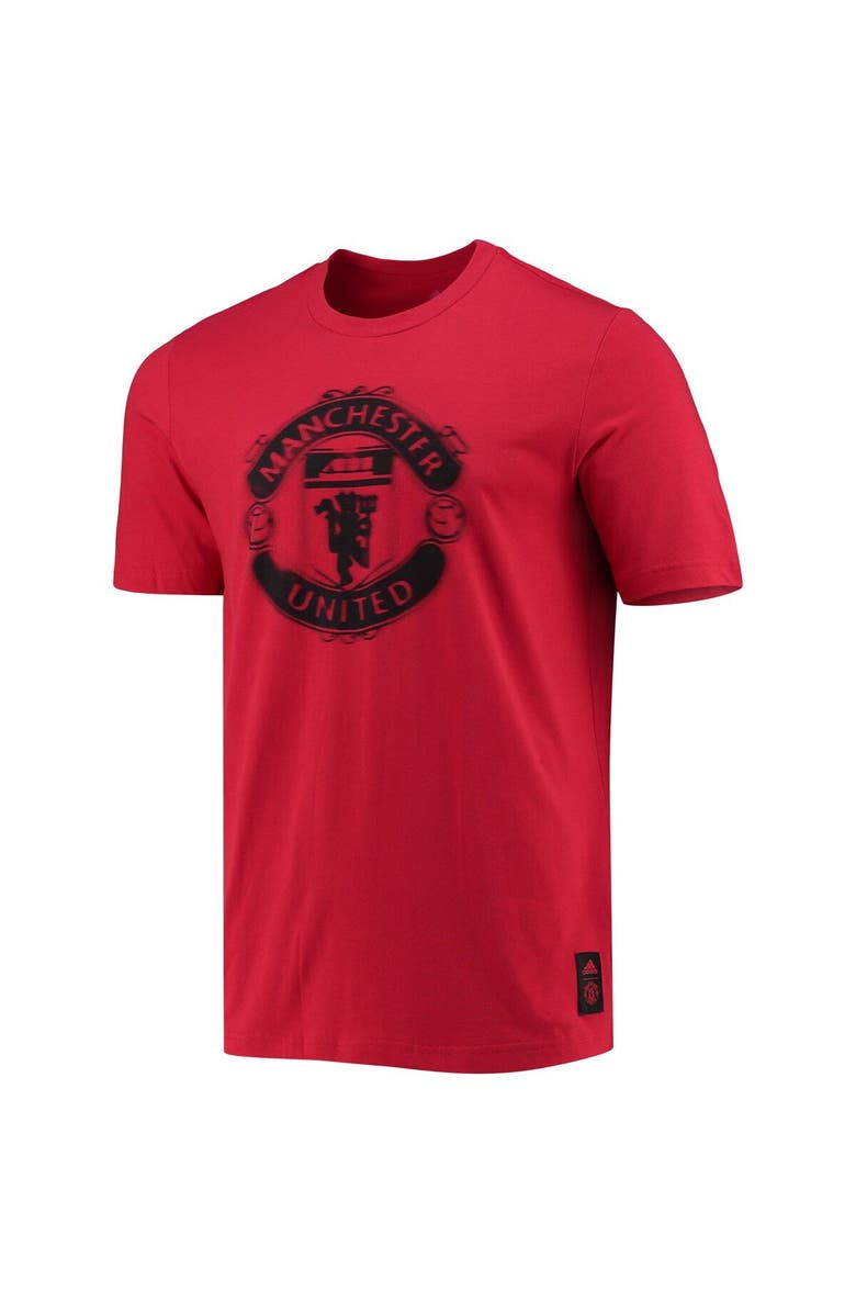 adidas Men's adidas Red Manchester United Club Crest T-Shirt, Alternate, color,