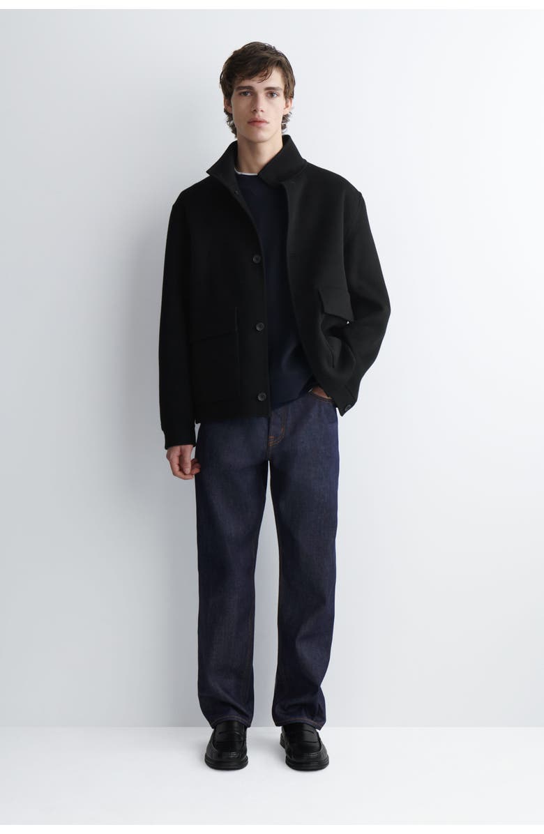 COS Corduroy-Jersey Sweatshirt, Alternate, color, Navy