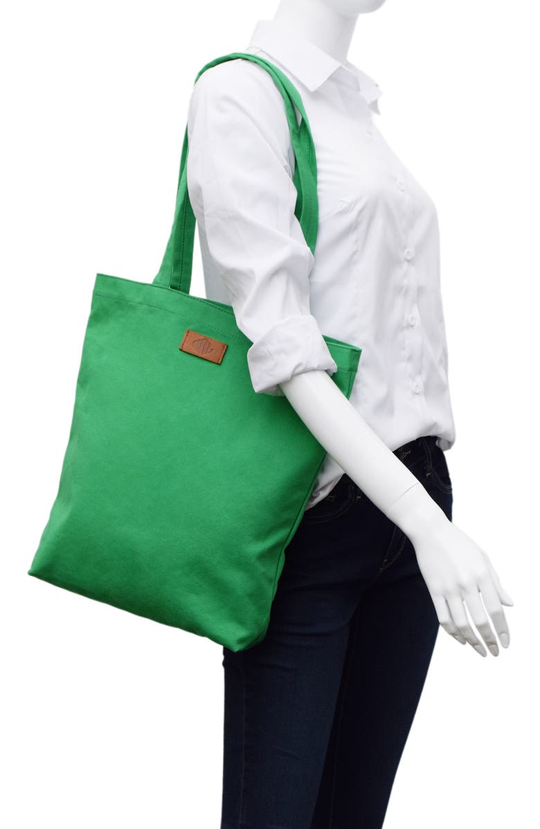 New Amsterdam Leatherworks Eden Cotton Canvas Tote, Alternate, color, Kelly