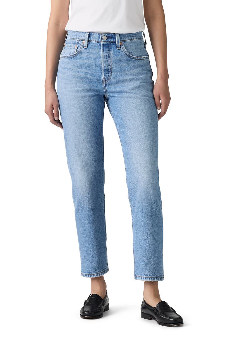 501® High Waist Crop Straight Leg Jeans, Main, color, NO REFEREE