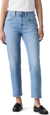 Levi's 501® High Waist Crop Straight Leg Jeans