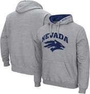 COLOSSEUM Men's Colosseum Heathered Gray Nevada Wolf Pack Arch and Logo Pullover Hoodie