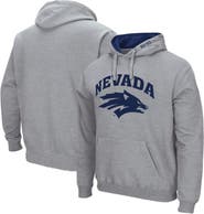 COLOSSEUM Men's Colosseum Heathered Gray Nevada Wolf Pack Arch and Logo Pullover Hoodie