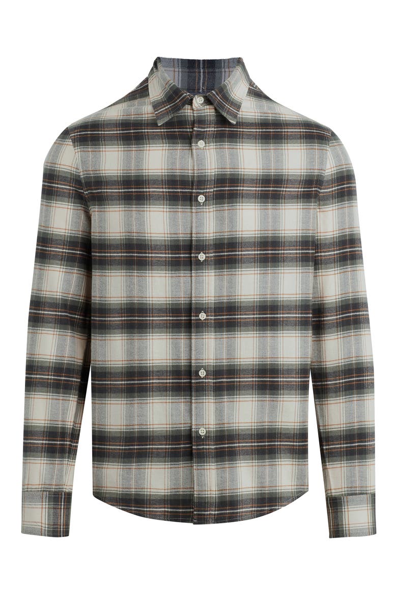 Oliver Plaid Flannel Button-Up Shirt, Alternate, color, AGAVE PLAID