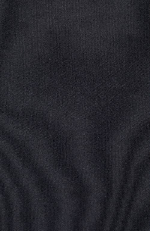 Moncler T-shirt En Coton Et Denim Avec Poche In Dark Navy Blue