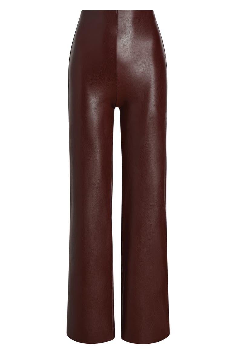 Wide Leg Faux Leather Pants, Alternate, color, OXBLOOD
