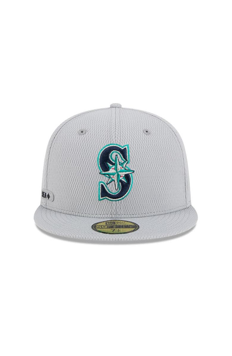 New Era Men's New Era Gray Seattle Mariners 2025 MLB Clubhouse 59FIFTY Fitted Hat, Alternate, color, 