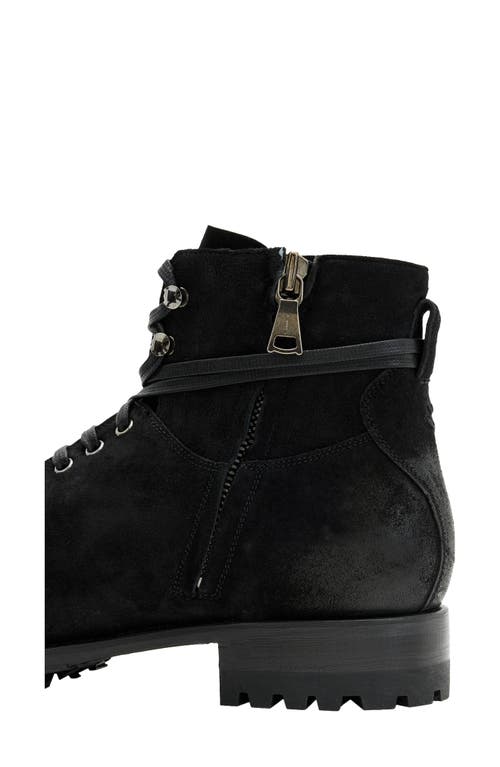 John Varvatos Moto Lace-up Boot In Black