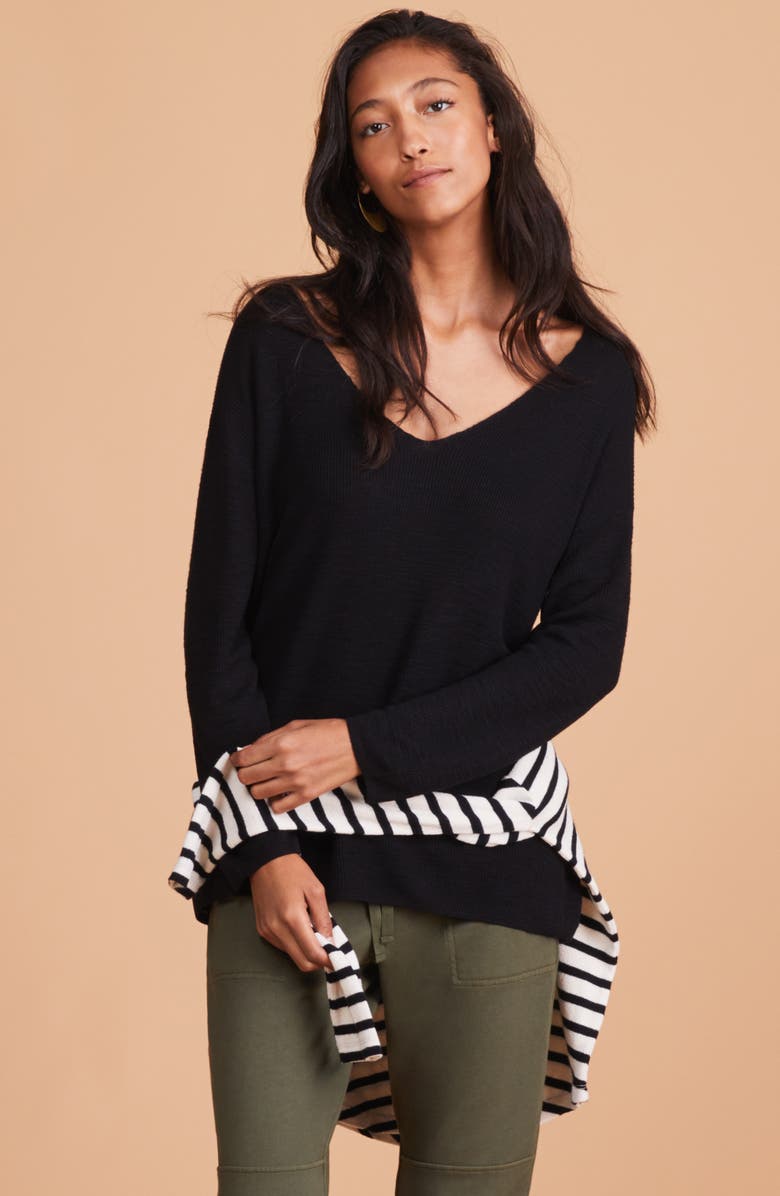 Lou & Grey V-Neck Tunic Sweater, Alternate, color, 