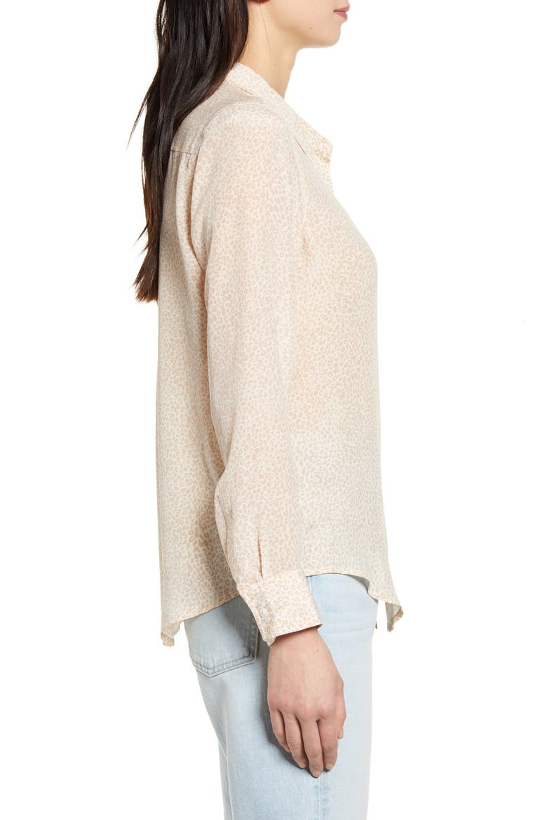 Kate Print Shirt, Alternate, color, WHITE MINI CHEETAH