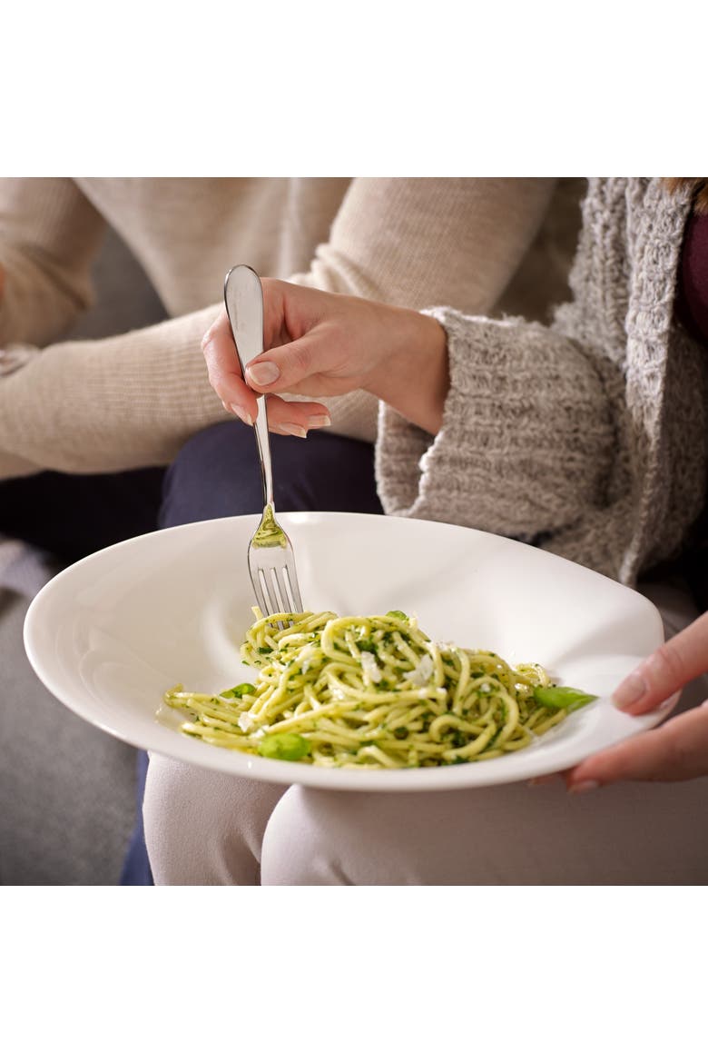 Pasta Passion Spaghetti Plate Pair, Alternate, color, white