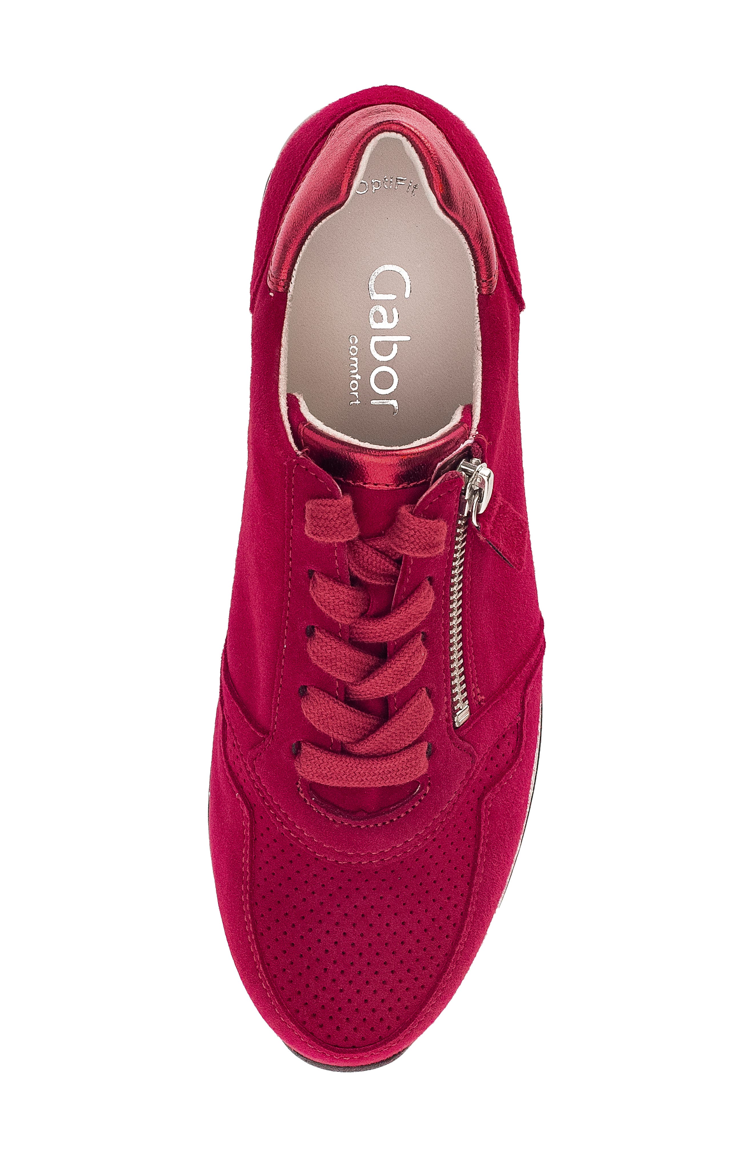 Gabor Lace-Up Sneaker, Alternate, color, Rubin