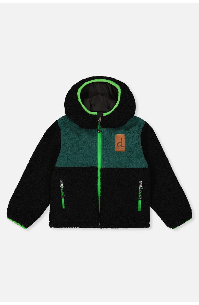 Deux par Deux Reversible Fleece Coated Fabric Mid-Season Jacket, Alternate, color,