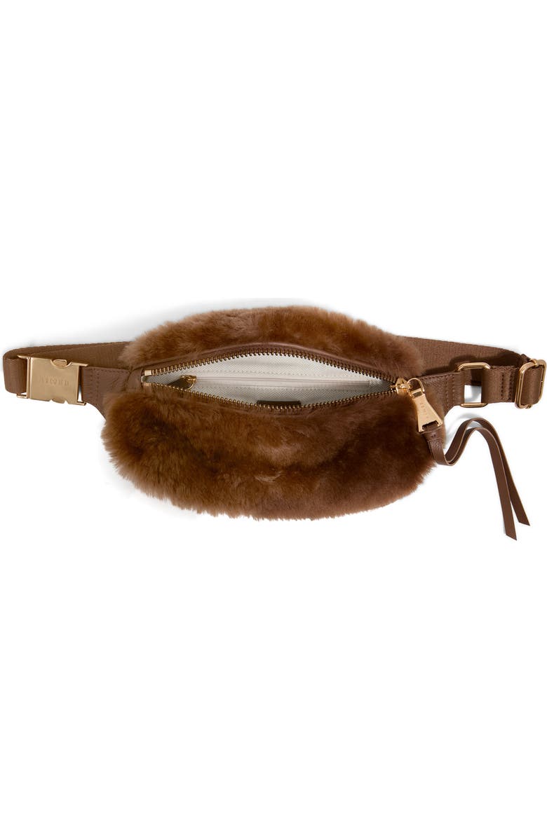 AIMEE Kestenberg Milan Belt Bag, Alternate, color, Coffee Shearling