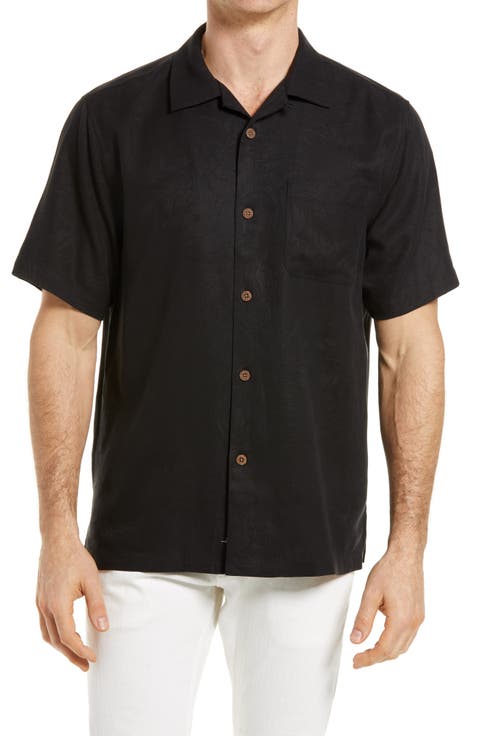 Tropic Isle Short Sleeve Button-Up Silk Camp Shirt