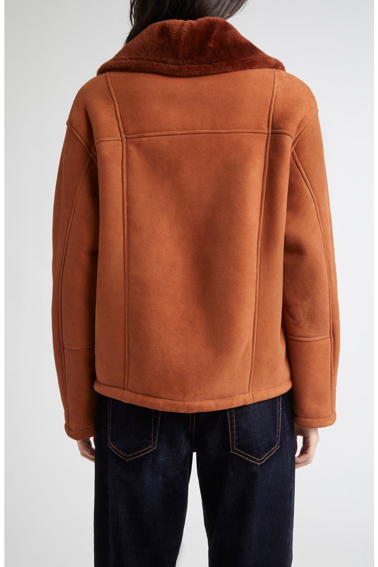 Genuine Merino Shearling Aviator Jacket, Alternate, color, 157 COGNAC