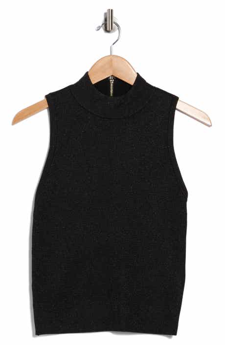 Alice + Olivia Darcey Metallic Wool Blend Sweater Tank