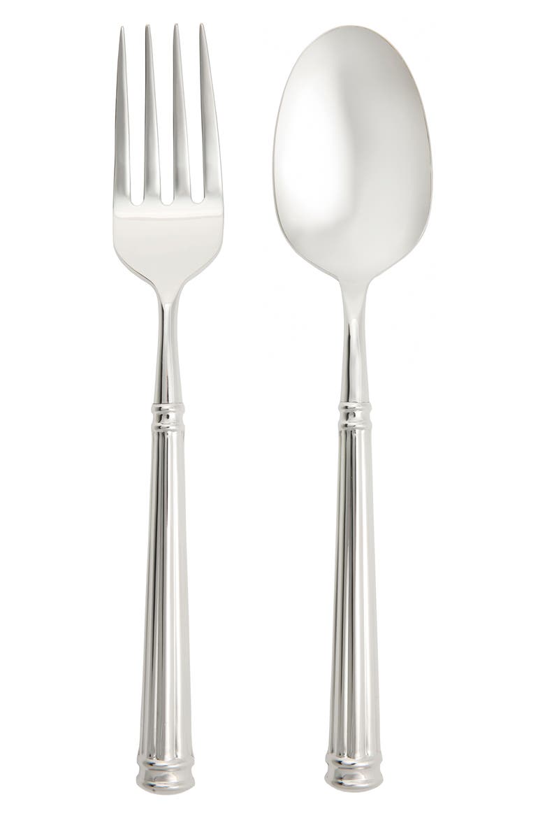 Nyssa Hollow Handle 2-Piece Serving Set, Main, color, SILVER
